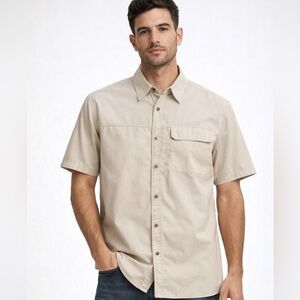 Gander Mountain Guide Series Tan Fishing Shirt Men’s XL Vented Button Up Outdoor